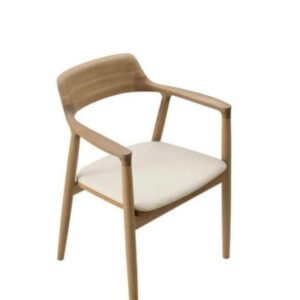 Cadeira Olav – Carvalho Natural com Assento Estofado